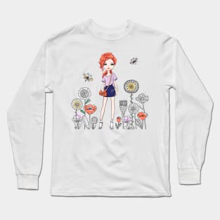 Cute redhead girl Long Sleeve T-Shirt